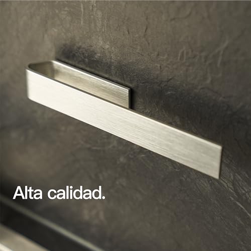 Miniatura 5 de Design Hamburgo Colgador De Trapo De Cocina I Cuelga Trapos Adhesivo I Sin Taladro I Moderno Soporte De Fregadero Para Paños De Cocina Plateado Cepillado