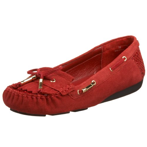 Image of Moda Spana Women's Jane Moccasin,Red Cow Suede,12 M US