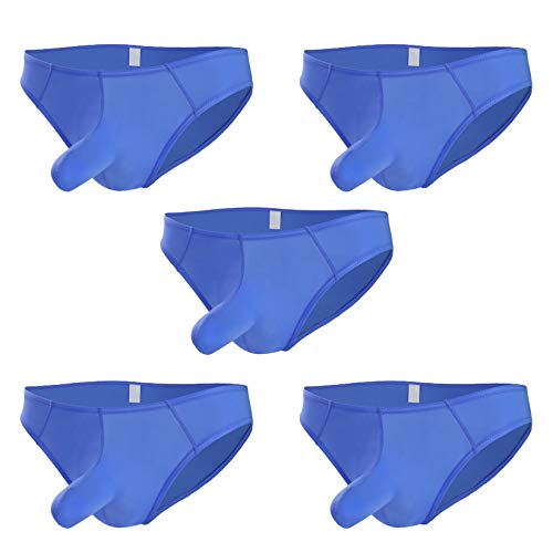 Andongnywell 5 Pack Elephant nose JJ underwear ice silk men's briefs underwears Knickers Lingerie panties
