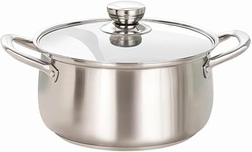 IWEJ ����� 304 �X�e�����X �X�g�b�N�|�b�g ������t�� 3 �w�� �I�[���M���Ή� �H�i�O���[�h �ƒ�p �K�X IH �Ή� ���@�\������ (28cm,��)