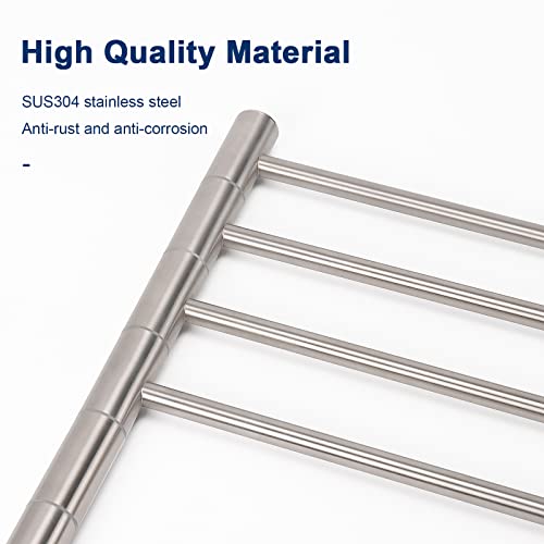 Nearmoon 42 Inch Freestanding Swivel Towel Rack With Heavy Marble Base, Rustproof Sus 304 Stainless Steel Swing Out Towel Bar With 4 Arms, Towel Holder For Bathroom Bedroom (Brushed Nickel) #TOP4