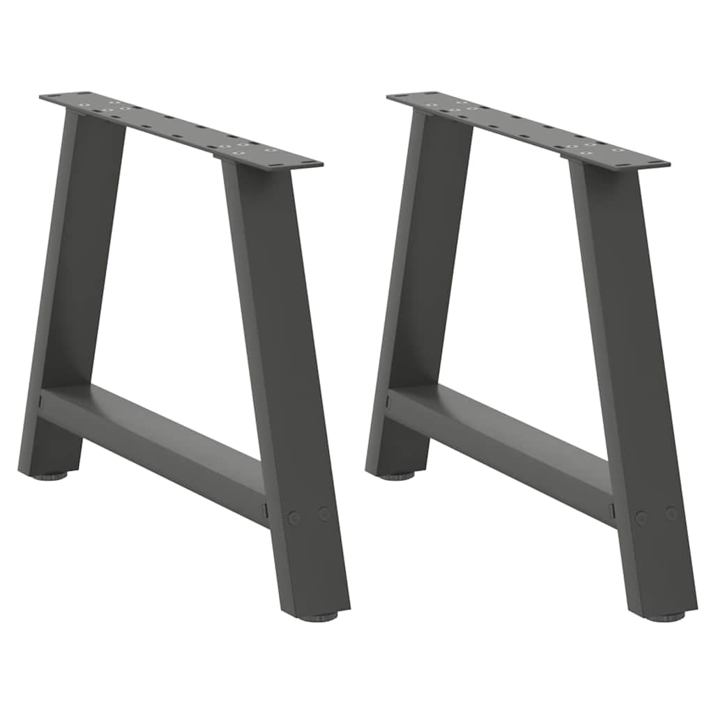 2 patas de mesa de café con forma de A revestidas en polvo de acero, robustas patas de mesa para diseño individual de mesa, patas estables en forma de A con patas niveladoras, modernas