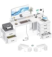 Amazon | ODK l字デスク ゲーミングデスク パソコンデスク 幅180cm