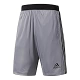 adidas Men's Training Designed-2-Move Shorts, Grey/Black 3-Stripe, Large