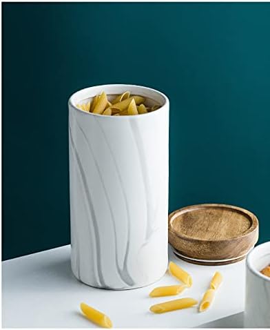 Miniatura 4 de YYW Recipientes de cerámica para almacenamiento de alimentos, recipientes de cocina con tapa hermética para granos de café, azúcar y especias