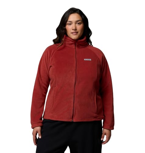 Image of Columbia Women's Plus Benton Springs Full Zip Fleece Jacket, Red Oxide, 1X