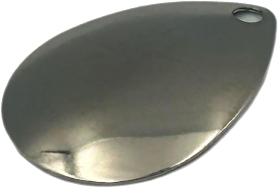 Colorado Nickel Smooth Spinner Blade for Lure Making Supplies DIY Lure Part for Spinnerbait Inline Spinner Blade Made in USA 25 Pack Size #5-#0 Nickel Colorado Blade Brass Base