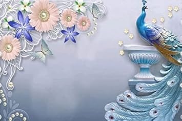 Swastik Interiors Non Woven Embossed Customize 3D Wallpaper Print Indore Wall Mural for Living Room Bedroom (Width 8 X Height 10 Feet_Multi Colour)