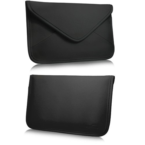 BoxWave Case Compatible with Xiaomi 13T - Elite Leather Messenger Pouch, Synthetic Leather Cover Case Envelope Design - Jet Black3