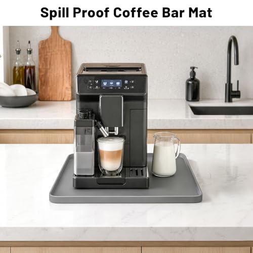 Image of NAMTSO Mini Fridge Silicone Mat, 24 inchx24 inch Floor Protector Drip Tray, Grey | Waterproof & Non-Slip Water Cooler Mat, Soft Silicone Tray for Ice Maker, Humidifier & Coffee Maker, Portable AC Drip Pan