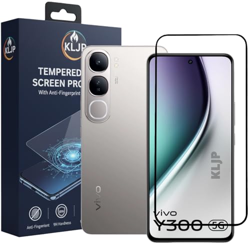 Image of Military-Grade Gorilla Tempered Glass For VIVO Y300 With Installation Kit | Edge to Edge Coverage | Black