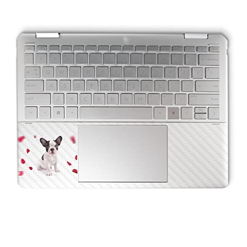 Image of MightySkins Carbon Fiber Skin Compatible with HP Spectre x360 14 inch (2022) Full Wrap Kit - Furry Frenchie | Protective Durable Textured Carbon Fiber Finish | Easy to Apply | Made in The USA
