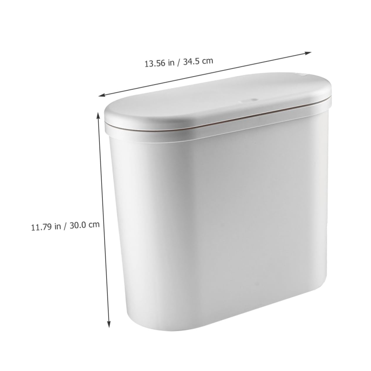 Plastic Trash Can with Lid Slim Waste Basket for Bathroom Kitchen and Office Material Easy to Use Simple and Stylish Design Capacity