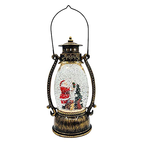 Lanterna di Natale che fila scintillio acqua neve Globe Lanterne Santa Scena Acqua Globe