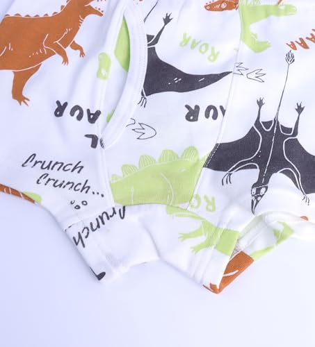 Sladatona Kids Boys Boxer Briefs Shorts Cotton Dinosaur Car Space Baby Underwear 3T