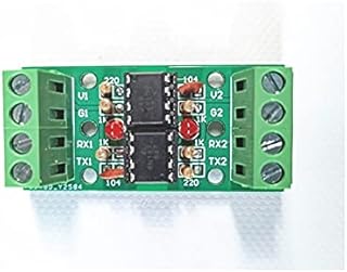Anncus UART Serial Port Isolation Module Serial Port Optocoupler Module 6N137 Optocoupler Can Equipp with PCB Bracket Card Guide Rail