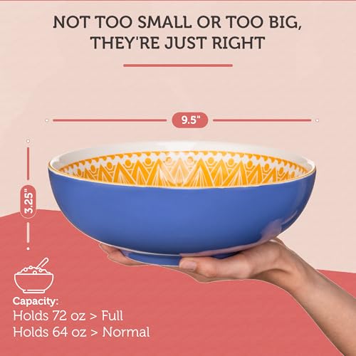 Annovero Large Porcelain Colorful Bowls Set Of 3 thumb #4