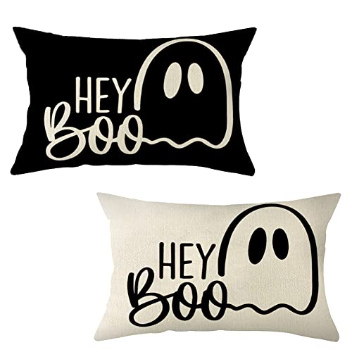 Hey Boo Throw Pillow Covers