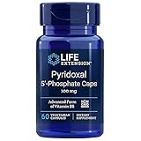 HOCHDOSIERT: Eine Dosis, eine Kapsel, Pyridoxal-5-Phosphate von Life Extension enthält 100mg bioaktives Vitmain B6, die Sie Ihrem Körper alle 5 Tage zuführen können