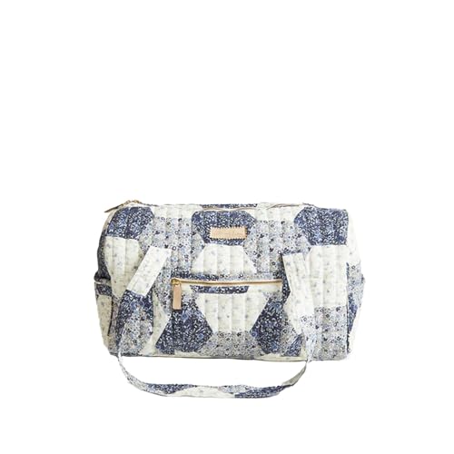 Sac de nuit en patchwork bleu Lily and Lionel Sia Aster voyage chic