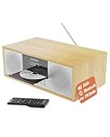 OAKCASTLE DAB500 CD Player with DAB & FM Radio | Bluetooth, USB, AUX & Headphone Output | Mains Powered Stereo Hifi System for Home | CD, CD-R, HDCD & MP3 | Dual Alarm & Sleeper timer with 90 Presets