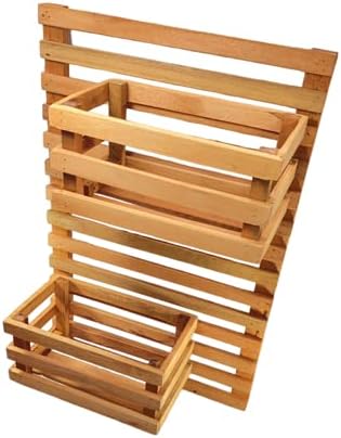 Jardim Vertical 60 x 40 Painel Madeira 2 Cachepots 24x17