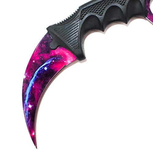 Wetop Karambit Knife, Cs-Go For Hunting Camping Fishing And Field Survival, Stainless Steel Fixed Blade Tactical Knife With Sheath And Cord (Purple Star). #TOP2