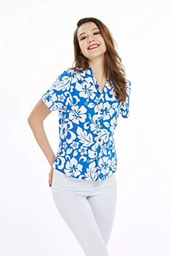 Image of Hawaii Hangover Family Matching Clothes, Classic Vintage Hibiscus Blue | Family matching Hawaiian outfits, Classic Vintage Hibiscus Blue, 100% cotton, machine washable, tropical floral print, luaus