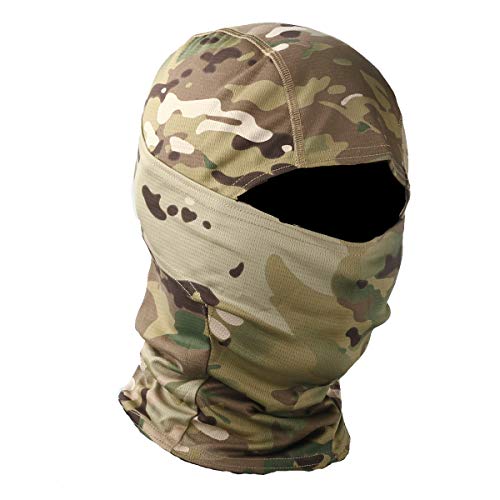 TopTie Breathable Balaclava, Mesh Cooling Full Cover Balaclava for Men Women Cycling Motorcycle Helmet Liner-Camouflage