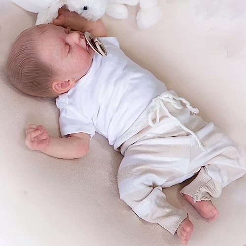 Ksbd Reborn Baby Dolls Sam, 18 Inch Realistic Sleeping Newborn Baby Doll With Weighted Cloth Body, Handmade Lifelike Reborn Doll With Veins, Advanced Painted Vinyl Gift Set For Kids Age 3+ #TOP4