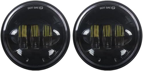 Phare auxiliaire moto 4-1/2" noir avec projecteur antibrouillard LED 30W puissant