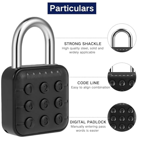 Image of CBK Smart Lock with 6 Digit Password | Waterproof Resettable Password Lock | Heavy Duty Security Lock for Gate, Door, Gym Locker, School, Office, Warehouse, Fence, Shed & Outdoor Use (1 Year Warranty)