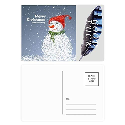 Tarjetas de felicitación de muñeco de nieve (pack de 20 unidades) para Navidad