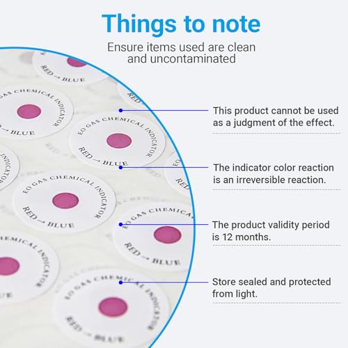 ETO Sterilisation Indicator Label Aufkleber mit Ethylenoxid Gas Chemical Adhesive Mark, 1.2 Durchmesser, 1000 Pcs