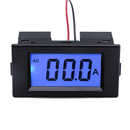 DROK Digital AC 50A Current Tester Ammeter Ampere Detector Amp Testing Meter Blue Backlight LCD Panel Display