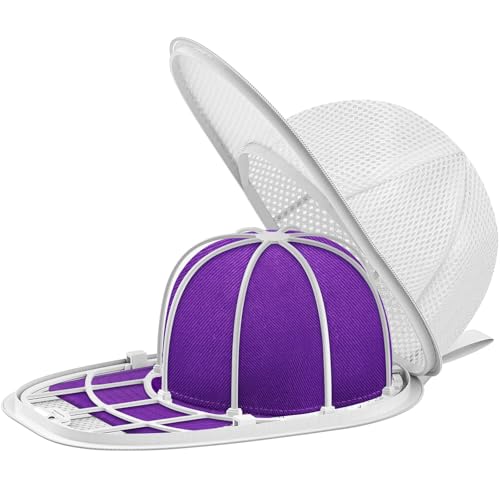 Haiou Cap Washer Cap Waschmaschinen Form Waschen für Waschmaschinen-Hutnetz für Baseballkappe Weiß