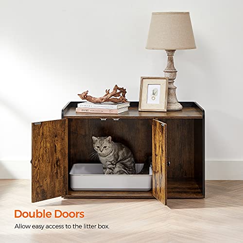FEANDREA Litter Box Enclosure, Cat Litter Box Furniture Hidden, with Front Entry, Modern Cat House for Indoor Cat, Kitty… - Image 5
