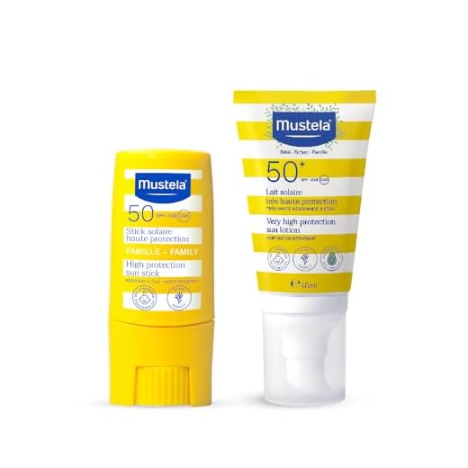 Mustela Combo Protetor Solar Stick FPS 50 8g Filtro Solar Facial em Bastão + Protetor Solar Infantil e Adulto Loção FPS 50+ 40 ml