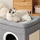 FURRYPAWS Katzenhöhle – Ideal für Katzenhaus Indoor und Outdoor, gemütliche Katzenhöhle für Katzen, perfektes Katzenhaus für Entspannung und Spiel