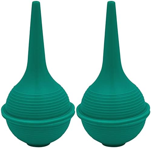 2pk Sterile Ear Syringe 1oz / 30ml Green Rubber Bulb for Washing & Wax Removal