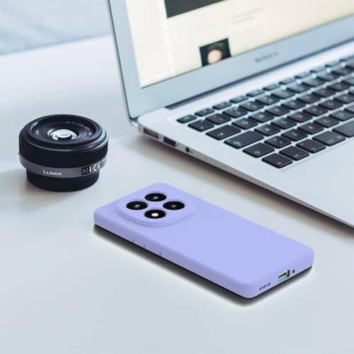 Image of DIZORO Compatible with Mi Redmi Note 15 Pro 5G Back Cover with Upgraded Square Edges for Camera Protection Shockproof Flexible Matte Liquid Silicone Mobile Phone Case - Purple