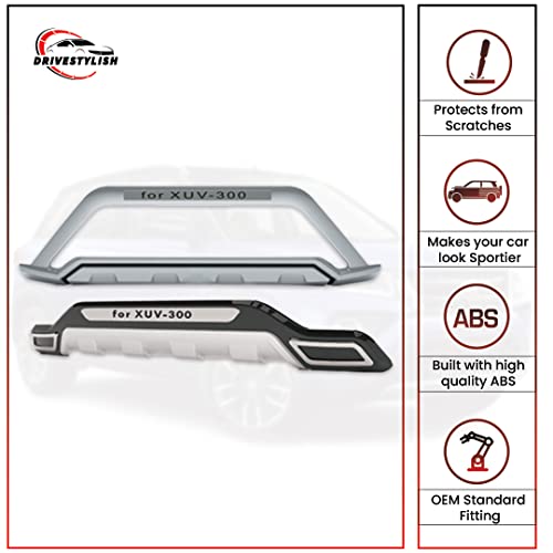 Image of Acrylonitrile Butadiene Styrene (ABS) Front & Rear Bumper Protector Guard for Mahindra XUV 300