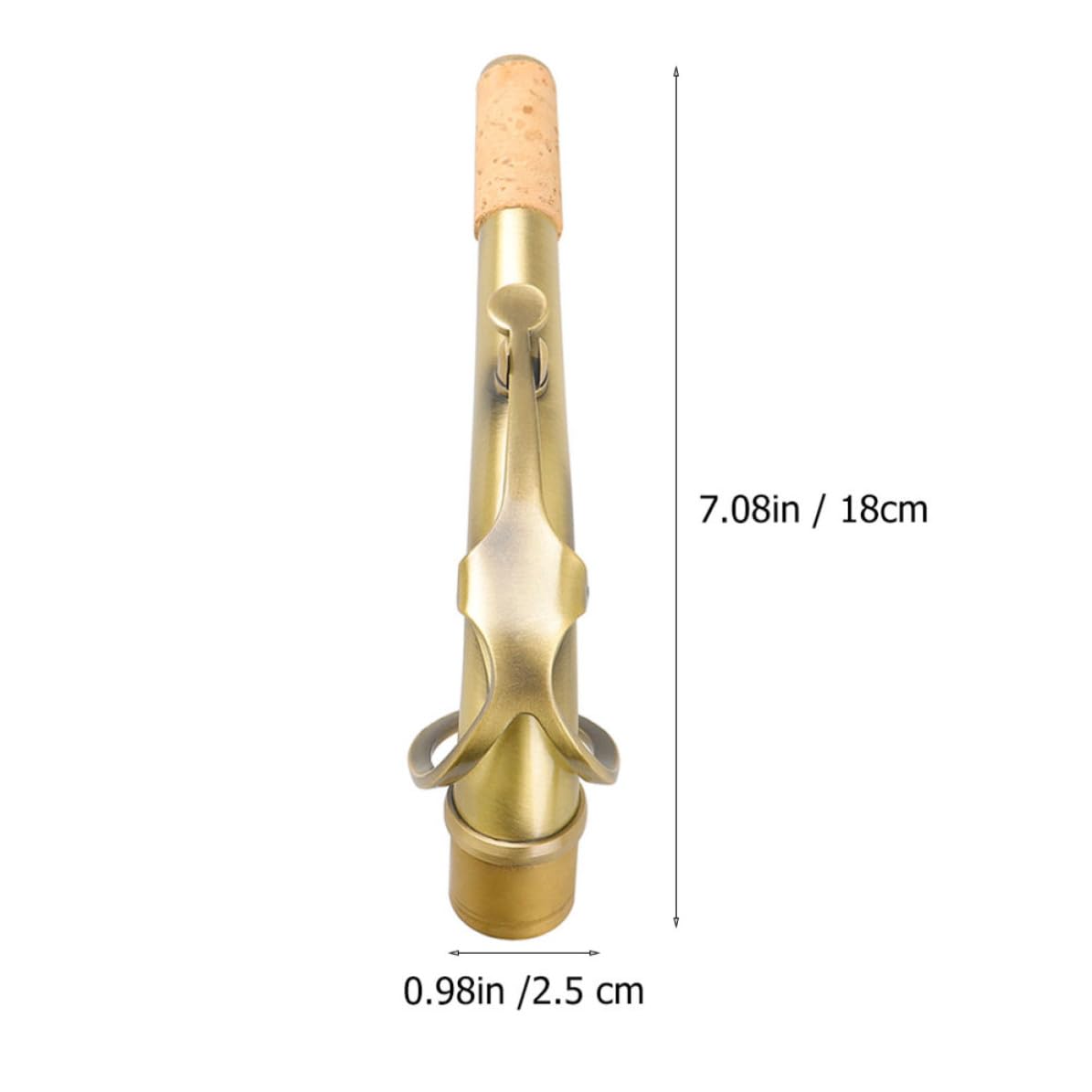 Antiker Messingsaxophonhals mit 24,5mm Durchmesser Praktisches Saxophonzubehör für Altsaxophon Elegantes und Kohärentes Klangdesign für Musiker