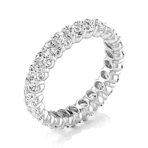 Oval Cut Lab Grown Diamond Eternity Band – Elegant & Timeless Design | 14K Gold, Stone Size 0.1 | E-F Color, VS-SI Clarity | 30 Day Free Return2