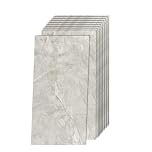 Decoroom Tile Stickers Grey 60x30cm/10pcs,Marble Self Adhesive Wall Tiles Waterproof,Peel and Stick on Wall for Bathroom Kitchen Splashback