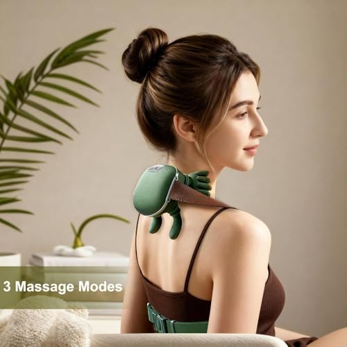 Masajeador eléctrico para cuello y espalda con calor, shiatsu 4D amasamiento, diseño de mano humana simulada para alivio del dolor, regalo para hombres y mujeres miniatura 2