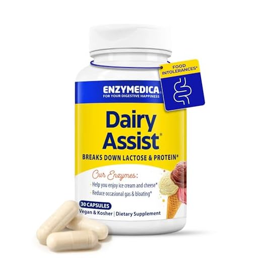 Enzymedica, DairyAssist, Enzyme Support for Digestive Relief From Lactose Intolerance, 30 Capsules