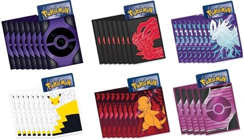 Offical Pokemon TCG Sleeves - 1x Random Pack of 65 Count Sleeves ...