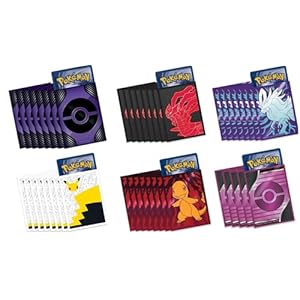 Offical Pokemon TCG Sleeves – 1x Random Pack of 65 Count Sleeves (ETB, Trainer Toolkit, Collection Box, etc.) Styles May Vary!