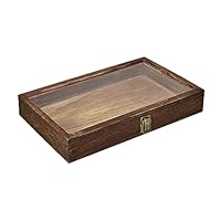 Amazon｜MOOCA 木製ガラストップジュエリーディスプレイケース